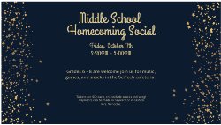 Middle School Homecoming Dance